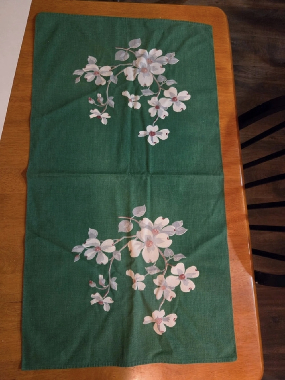 Vintage Floral Green & Pink Kitchen Textile